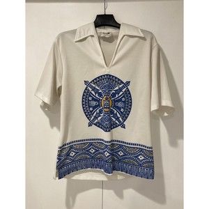 Hawaiian Shirt KEONE Sportwear for Men Of Action Blue/White N23133 Vintage